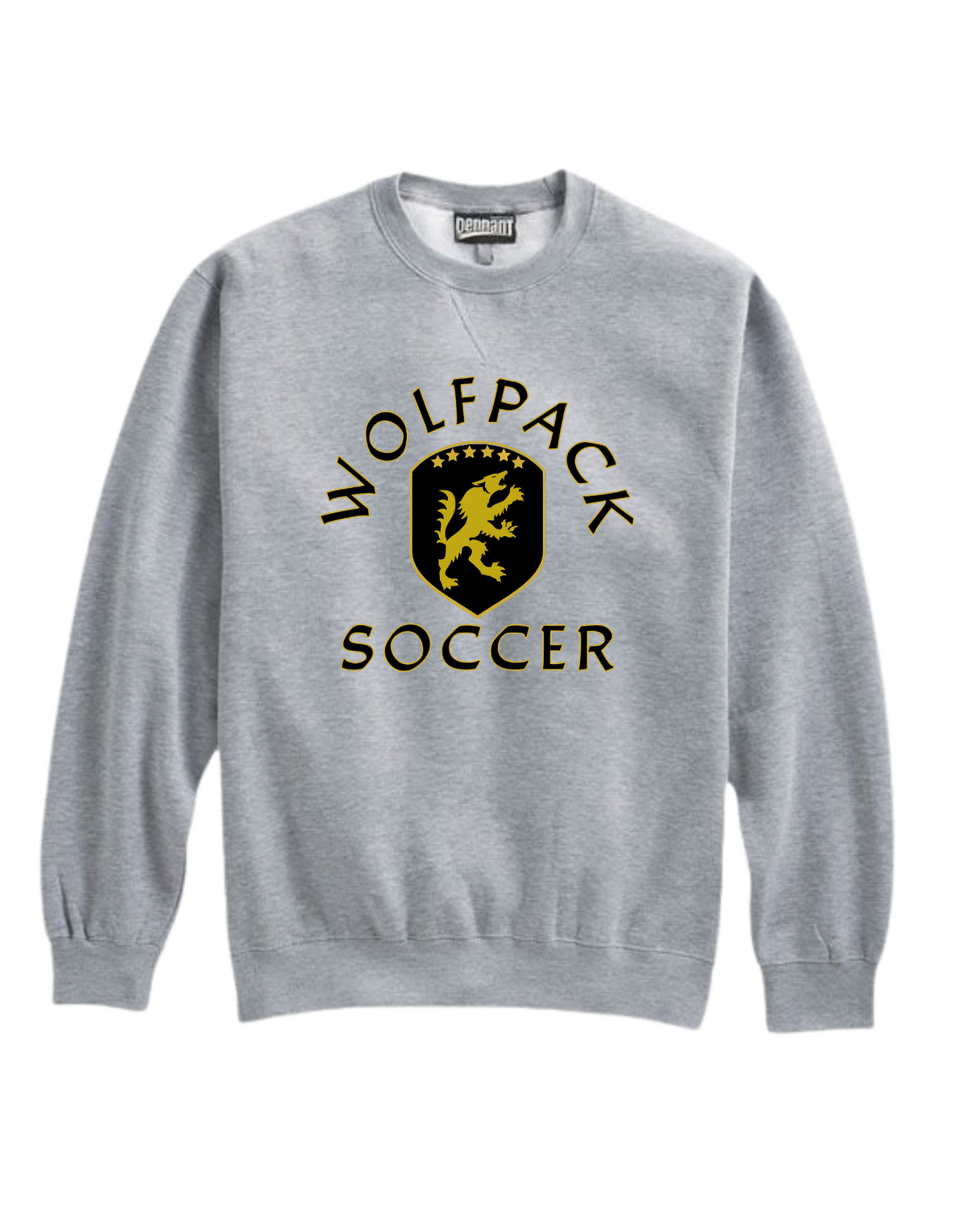 Wolfpack Soccer - Pennant Grey Heavyweight Crewneck