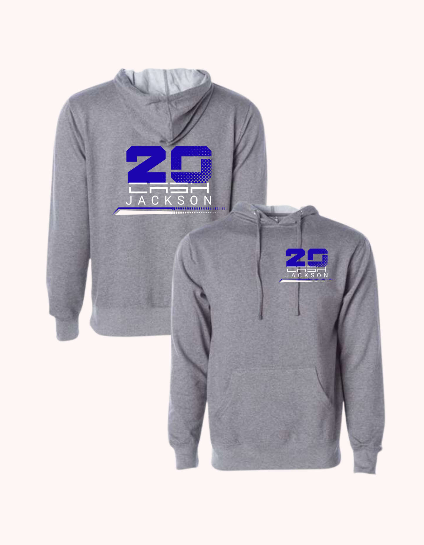 Jackson Racing- Gray Hoodie Cash Logo