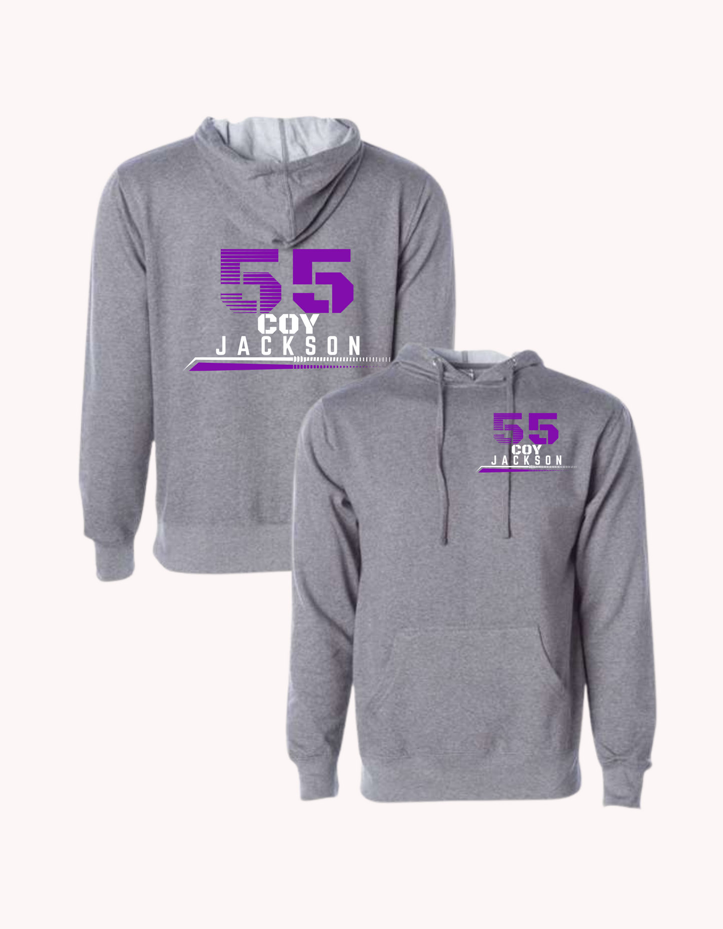 Jackson Racing- Gray Hoodie Coy Logo