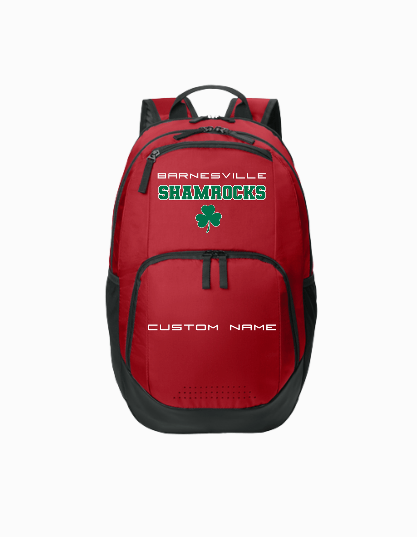 Barnesville Swim - Red Backpack - Embroidered
