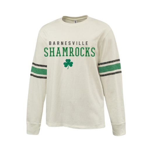 Barnesville PTA - Pennant Green Stripe Archive Crewneck (Oversized Fit)