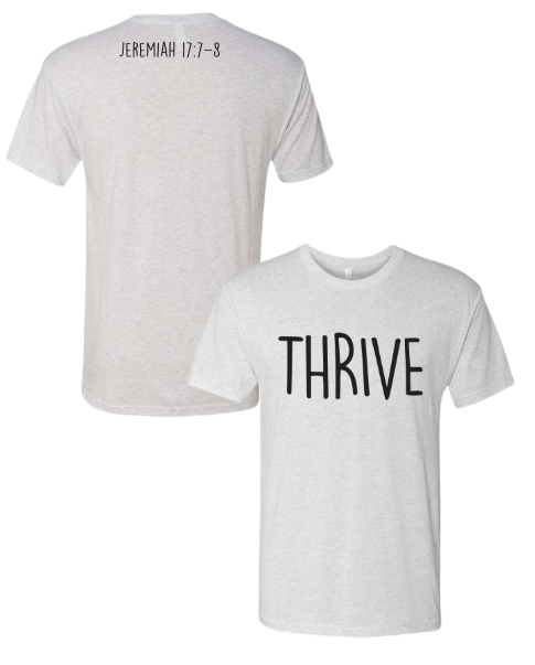 Thrive - Next Level Heather White Tri-Blend Tee