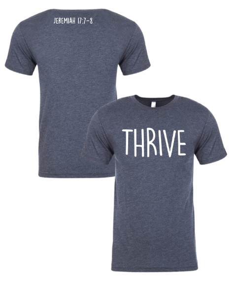 Thrive - Next Level Vintage Navy Tri-Blend Tee