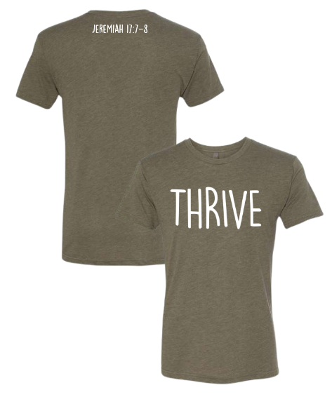 Thrive - Next Level Military Green Tri-Blend Tee