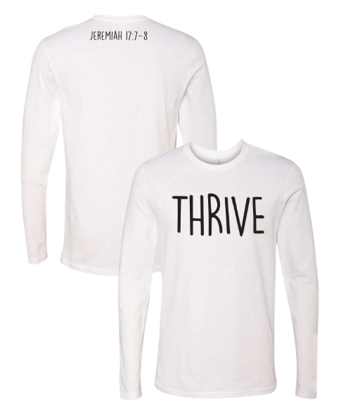 Thrive - Next Level White Long Sleeve Tee