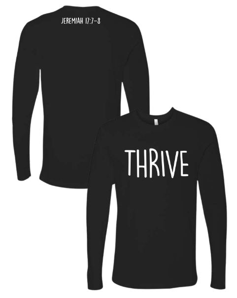 Thrive - Next Level Black Long Sleeve Tee