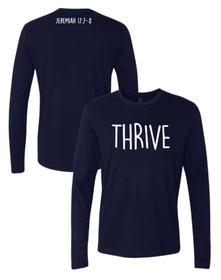 Thrive - Next Level Midnight Navy Long Sleeve Tee