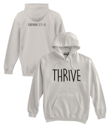 Thrive - Pennant Bone White Heavyweight Hoodie