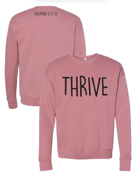Thrive - Bella Canvas Mauve Drop Sholder Crewneck