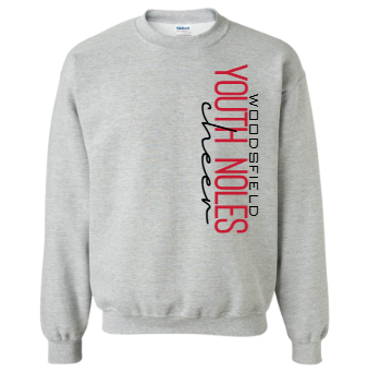 Youth Noles Cheer - Gildan Gray Crewneck