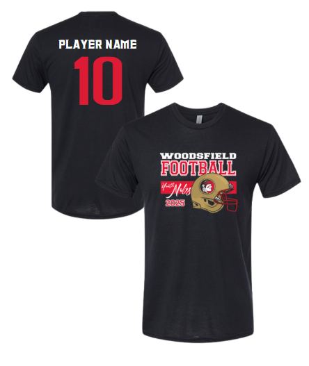 2025 Youth Noles Football - Next Level Black Tri-Blend Tee