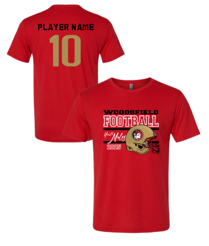2025 Youth Noles Football - Next Level Red Cotton Tee