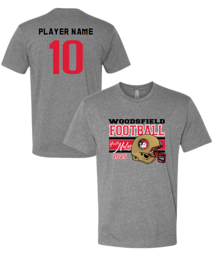 2025 Youth Noles Football - Next Level Grey Tri-Blend Tee