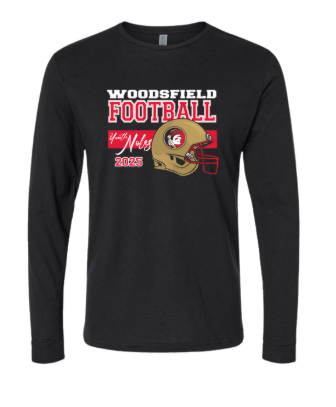 2025 Youth Noles Football - Next Level Black CVC-Blend Long Sleeve Tee