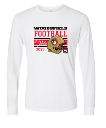 2025 Youth Noles Football - Next Level White CVC-Blend Long Sleeve Tee