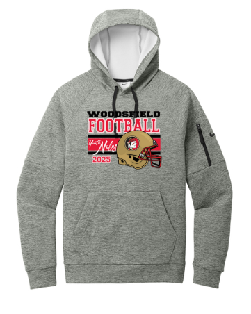 2025 Youth Noles Football - Nike Grey Therma-Fit Hoodie