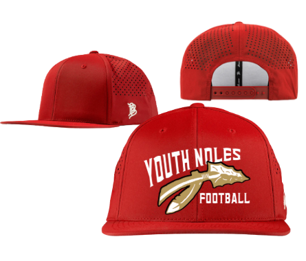 2025 Youth Noles Football - Branded Bills Red 585 Performance Hat - 3D Embroidered v3