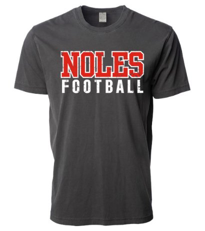 2025 Youth Noles Football - Independant Vintage Black Pigment-Dyed T-Shirt