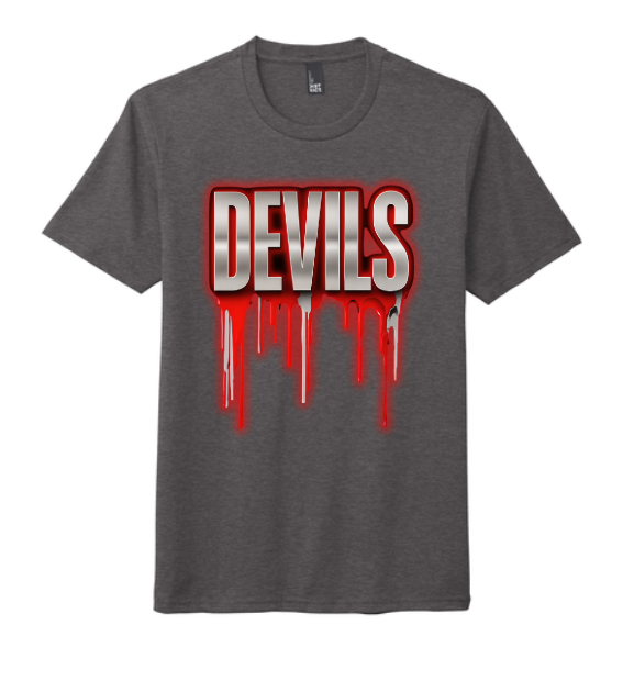 STC Swag Shop - District Dark Grey Tri-Blend Tee - Faded Devils