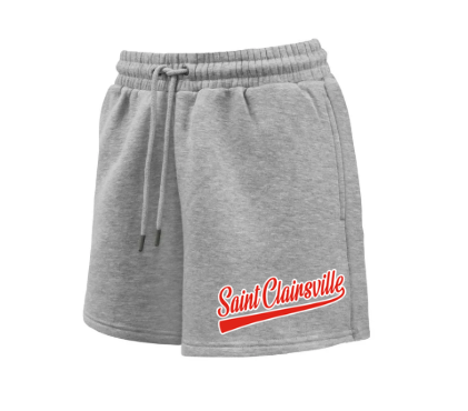 STC Swag Shop - Pennant Grey Women's Fleece Shorts w/ Pockets - Devils Ribbon