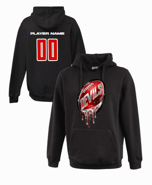 STC Youth Football - Pennant Black Rugger Hoodie