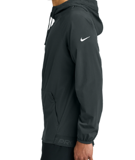 STC Youth Football - Nike Pro Black Dri-Fit Lightweight Full-Zip Hoodie - Embroidery