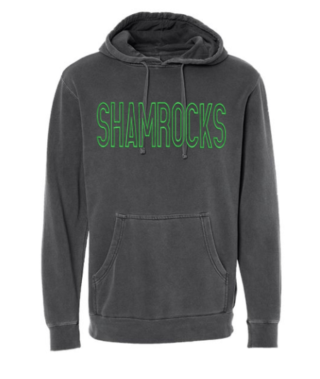 Barnesville Volleyball - Independant Washed Black Garment Dyed Mid-Weight Hoodie - 3D Puff Embroidery