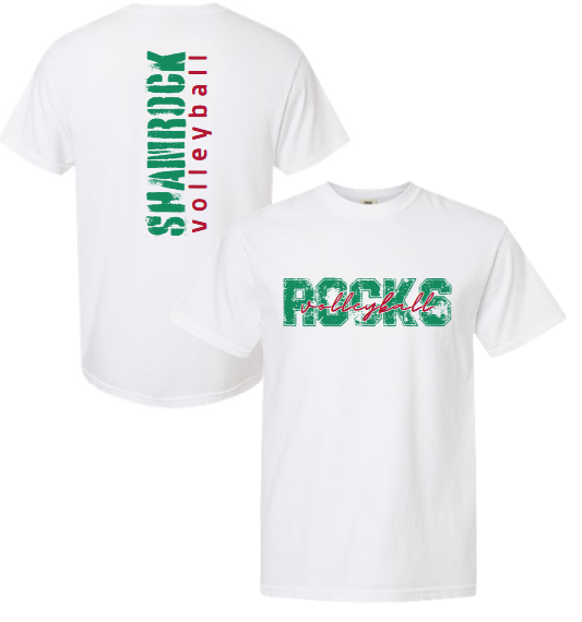 Barnesville Volleyball - Comfort Colors White Garment-Dyed Heavyweight Tee