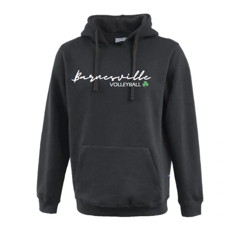 Barnesville Volleyball - Pennant Black Rugger Hoodie