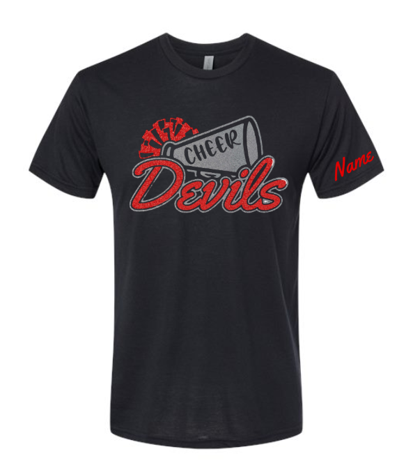 STC Youth Football - Next Level Black Tri-Blend Tee - Glitter