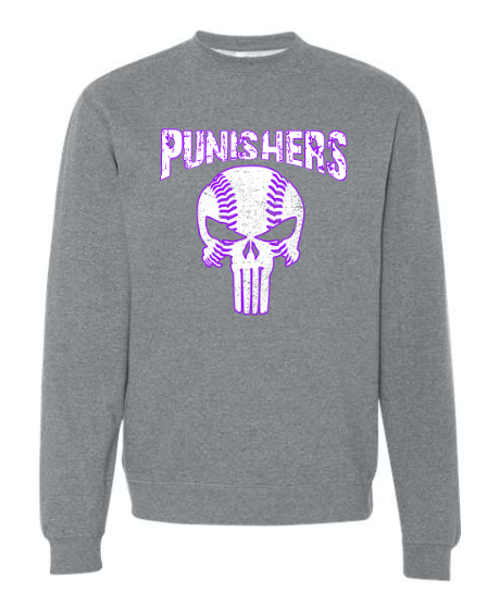 Punishers Softball - Independant Grey Mid-Weight Crewneck