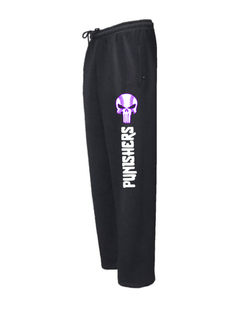 Punishers Softball - Pennant Black Classic Open-Bottom Sweatpants