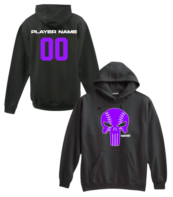 Punishers Softball - Pennant Black Heavyweight Hoodie