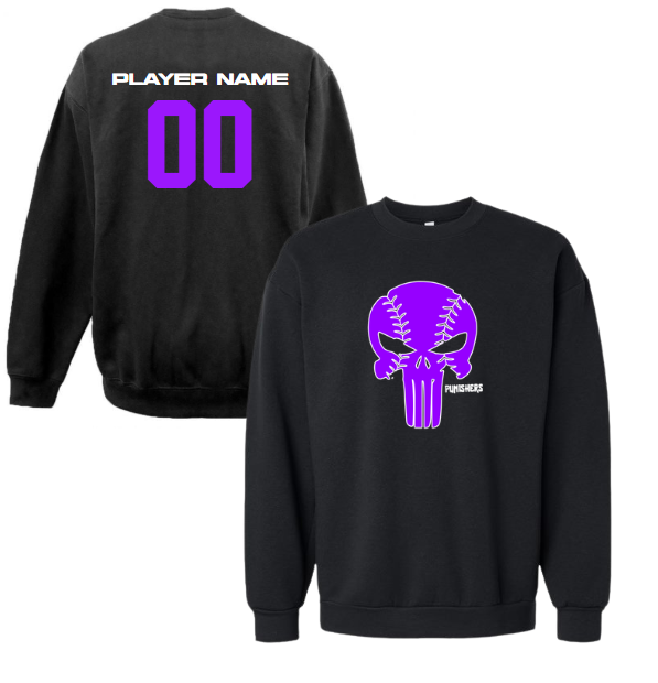 Punishers Softball - Independant Black Mid-Weight Crewneck