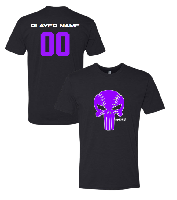 Punisher Softball - Next Level Black CVC (Blend) Tee