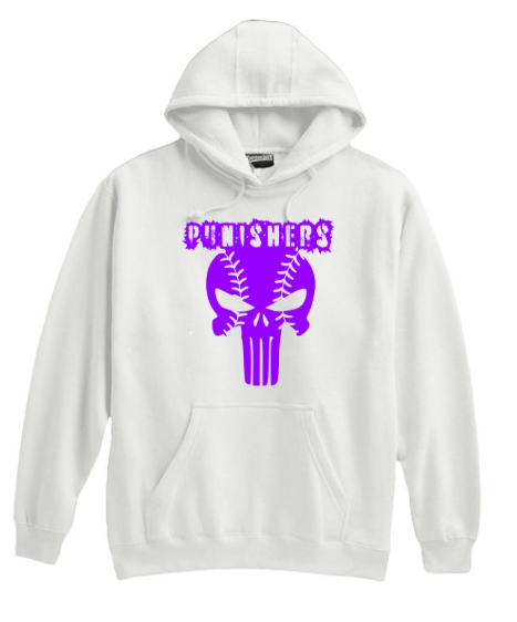 Punishers Softball - Pennant White Heavyweight Hoodie