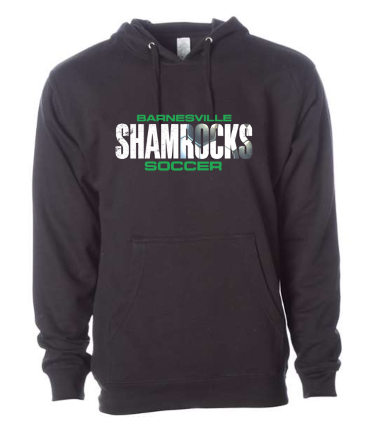 Barnesville Soccer - Independant Black Mid-Weight Hoodie v3