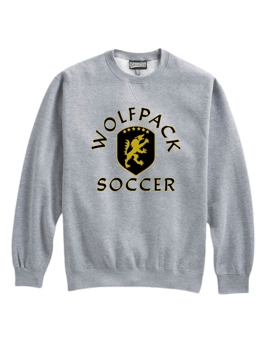 Wolfpack Soccer - Pennant Grey Heavyweight Crewneck