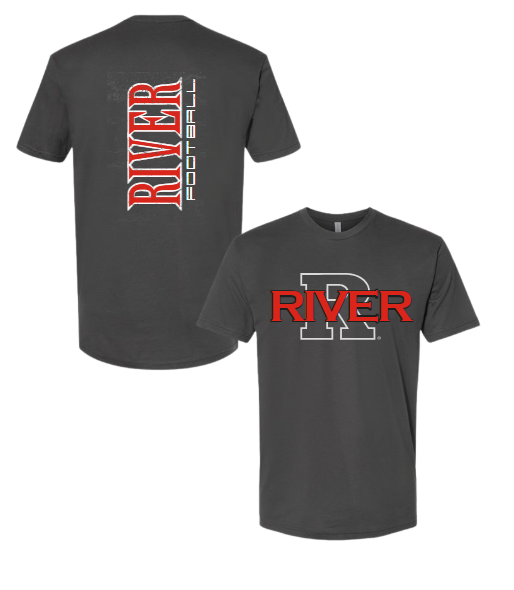 River Jr. High Football - Next Level Charcoal Cotton Tee
