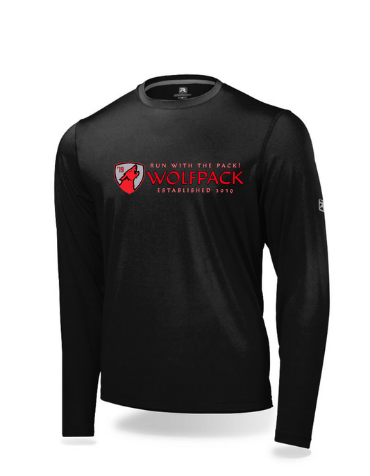 Wolfpack Soccer - Richardson Black Performance Long Sleeve Tee