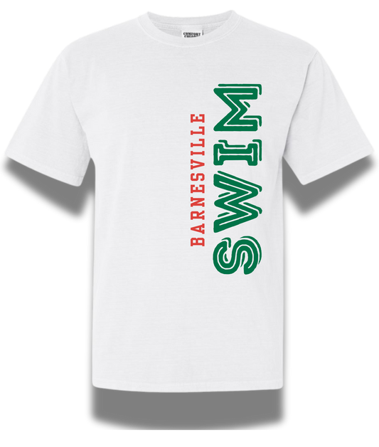 Barnesville Swim - Comfort Colors White Garment-Dyed Heavyweight Tee