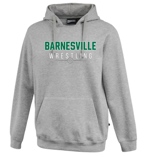 Barnesvillle Wrestling- Pennant Grey Rugger Hoodie