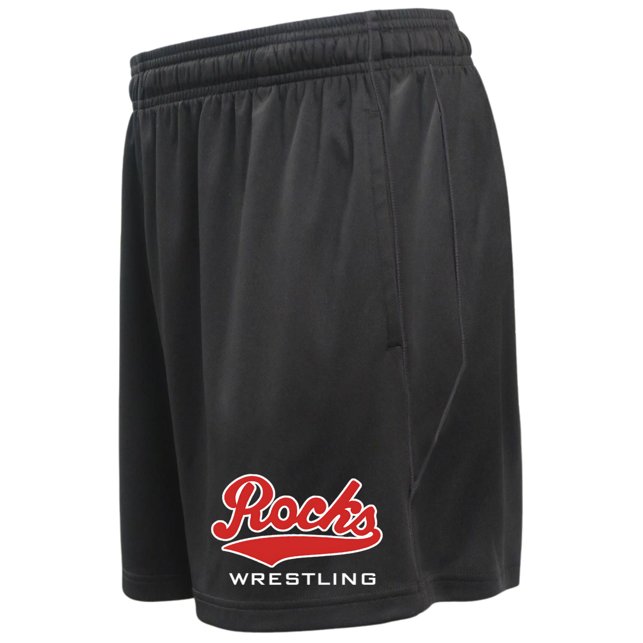 Barnesville Wrestling- Pennant Black Revel Shorts w/ Pockets