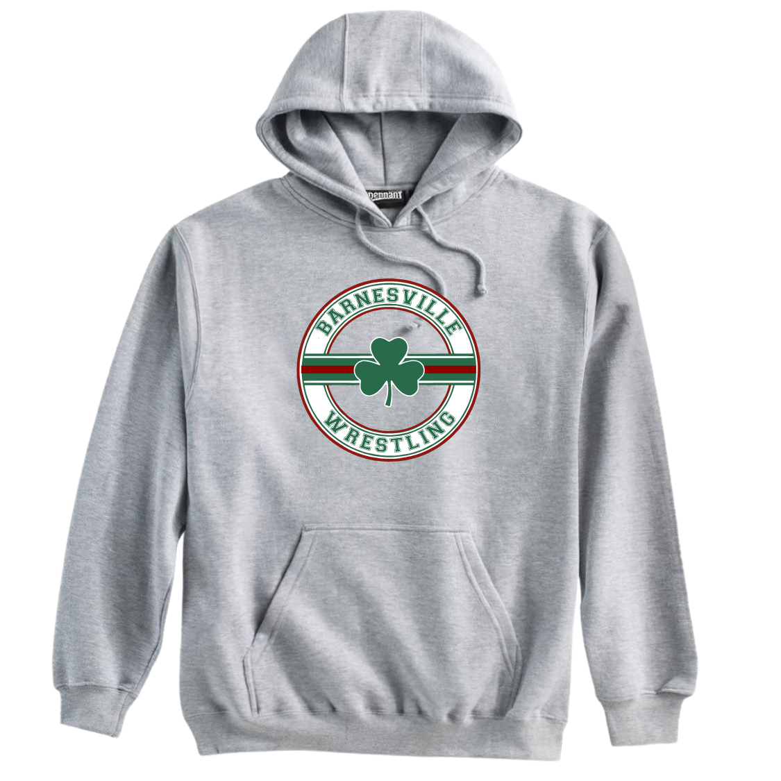 Barnesville Wrestling -  Pennant Grey Heavyweight Hoodie