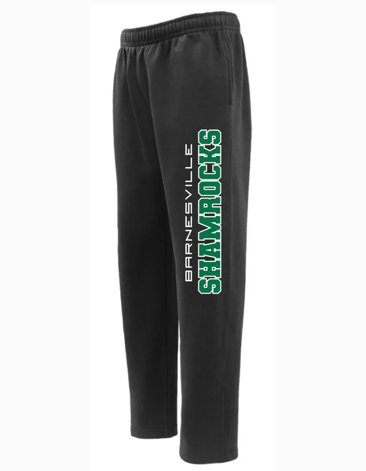 Barnesville Swim - Pennant Black Classic Open-Bottom Sweatpants