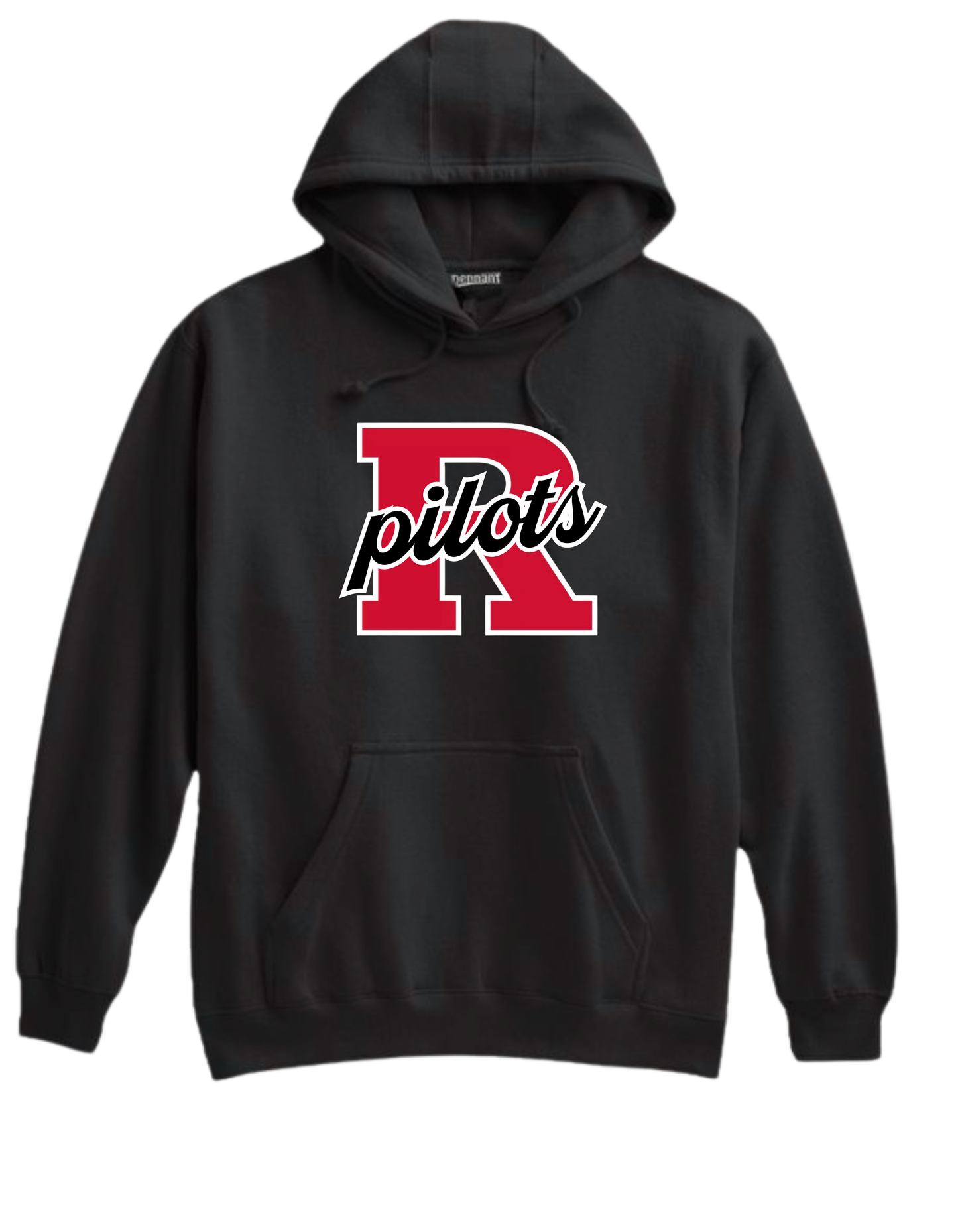 River Wrestling- Pennant Black Heavyweight Hoodie v 5