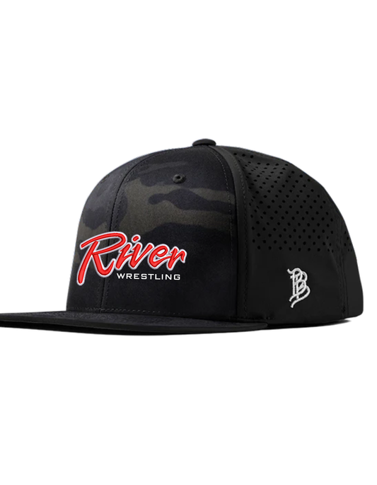 River Wrestling - Branded Bills 585 Performance Hat - Black Camo