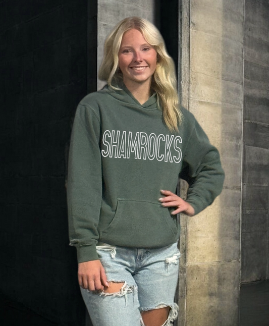 Barnesville Volleyball - Independant Vintage Kelly Garment Dyed Mid-Weight Hoodie - 3D Puff Embroidery