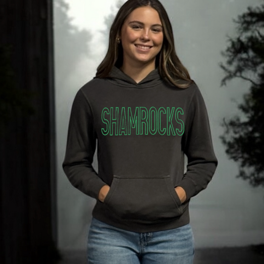 Barnesville Volleyball - Independant Washed Black Garment Dyed Mid-Weight Hoodie - 3D Puff Embroidery