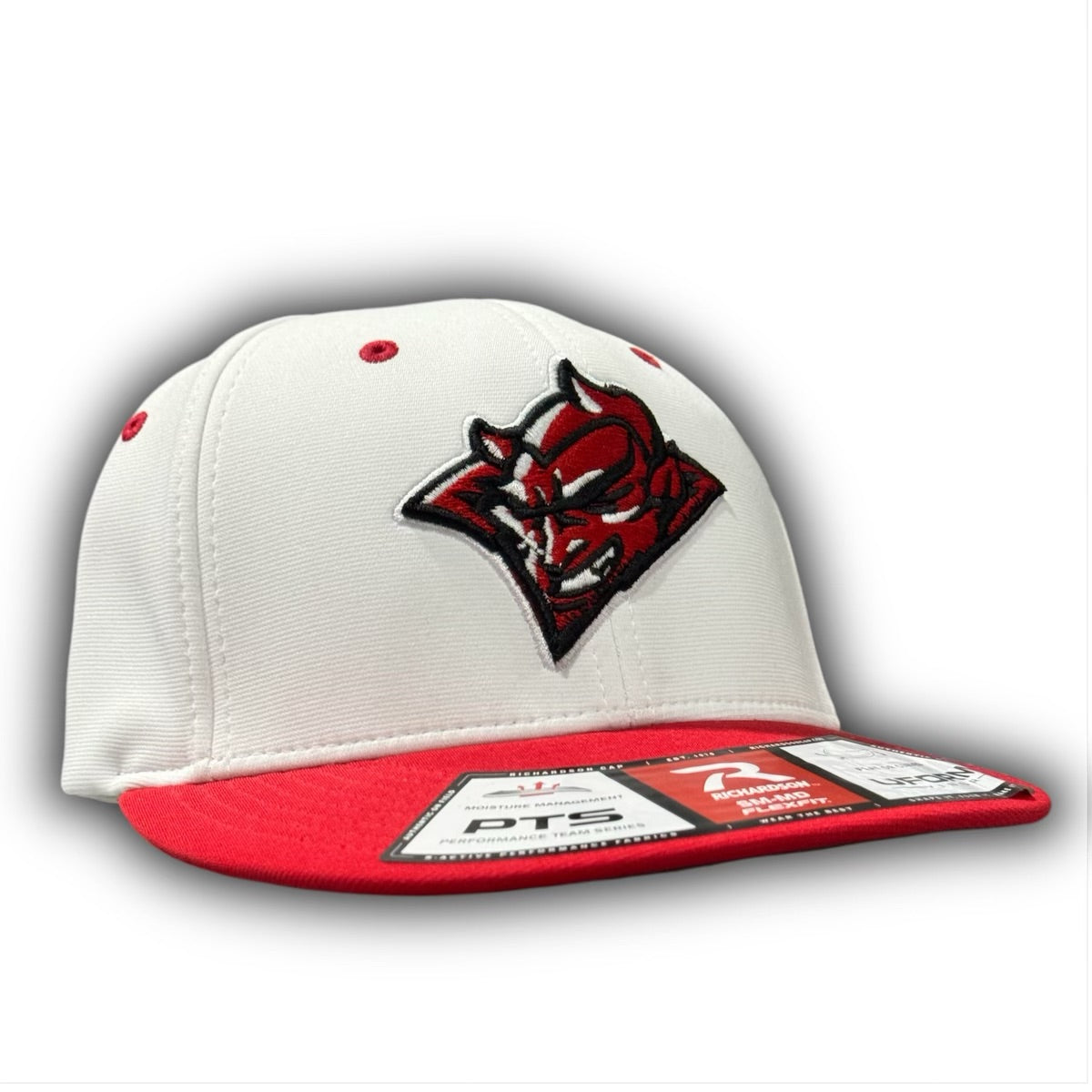 STC - Hat - Richardson PTS20 - White / Red - Devils 3D Embroidered